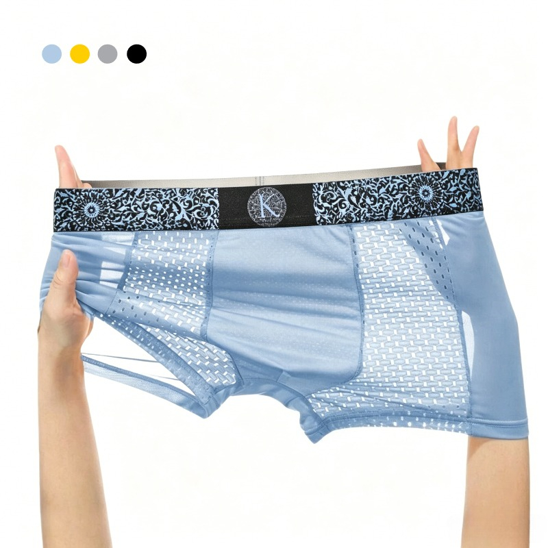 Men's Cool Ice Silk Mesh Boxer - Mesh Sport Boxer 评论和价格