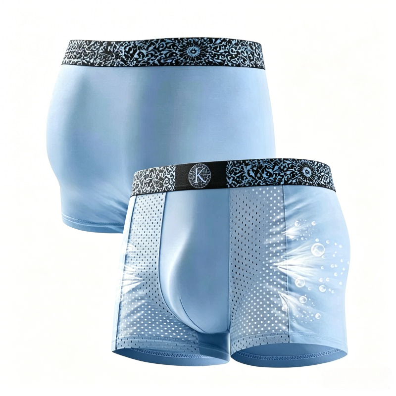 Men's Cool Ice Silk Mesh Boxer - Mesh Sport Boxer 评论和价格