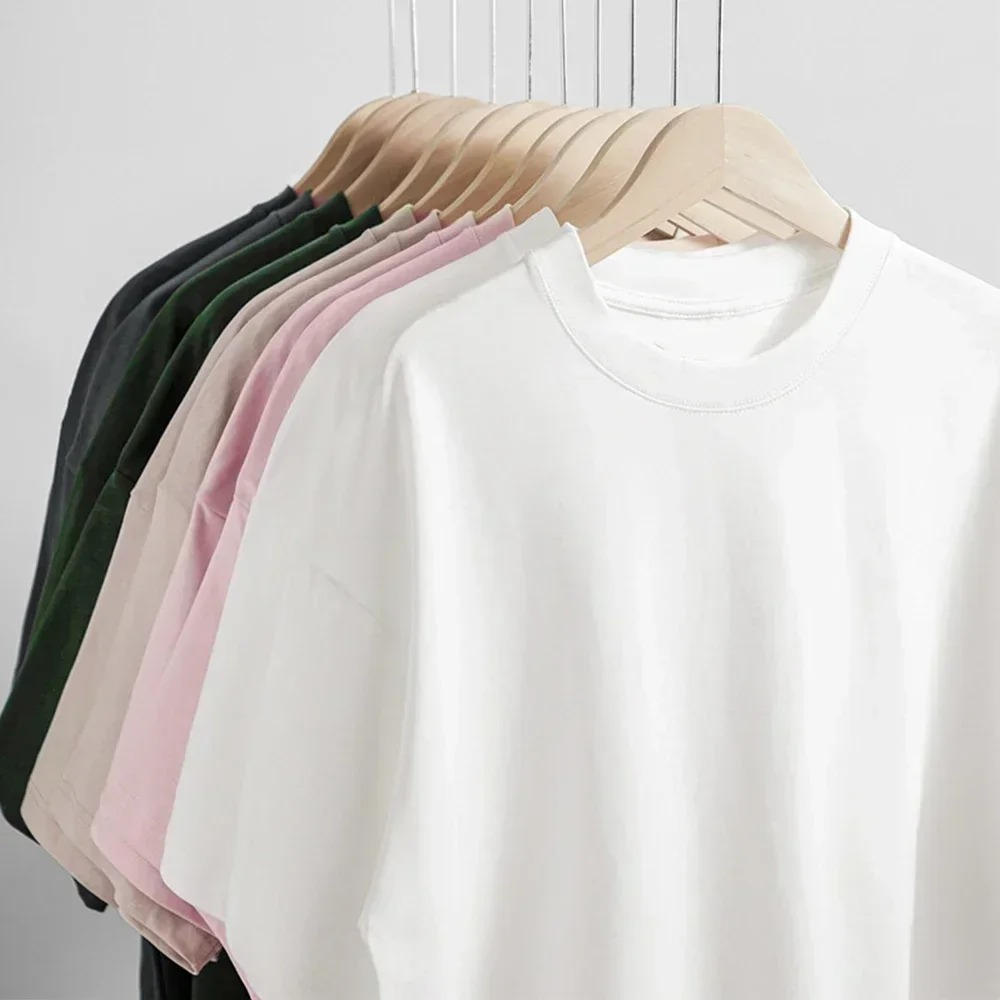 Black 450g Heavyweight Cotton  - Undershirt Crew Neck 评论和价格