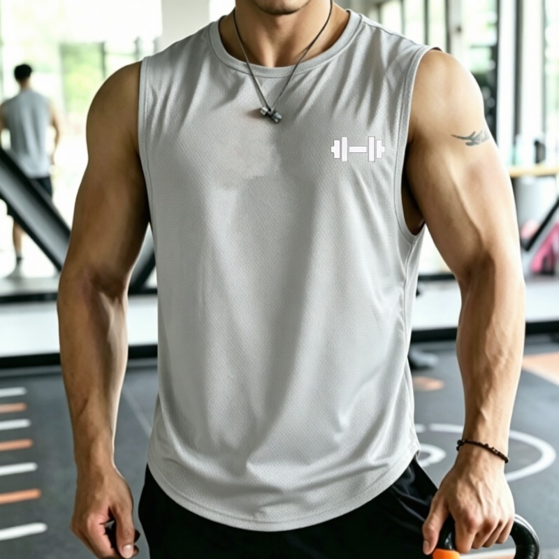2026 Men mesh Quick Dry Tank T - Undershirt Crew Neck 评论和价格