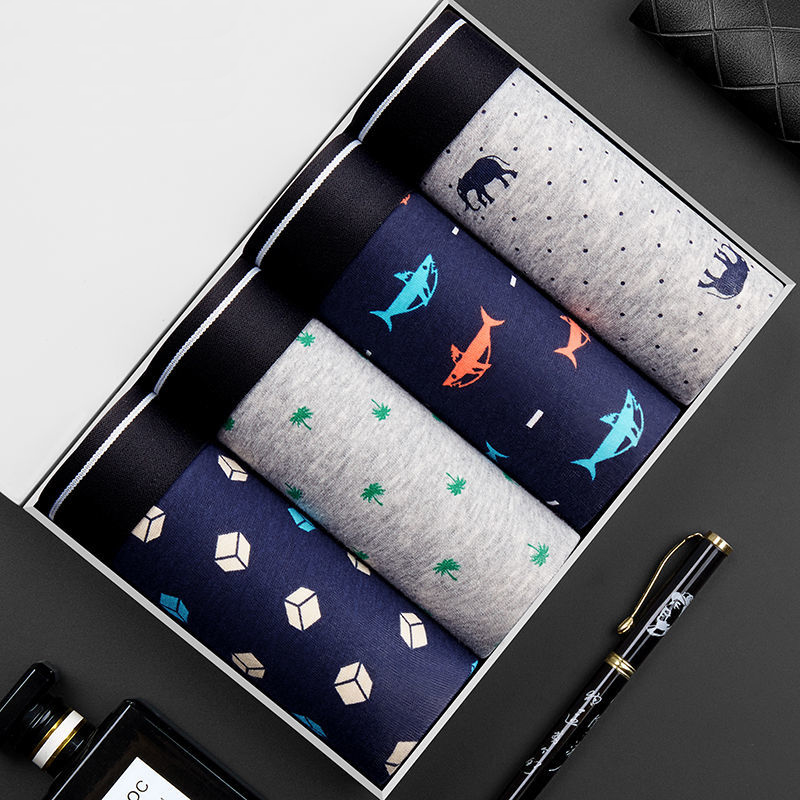 4pcs Men's Panties Sexy Shorts - Boxer Brief Pack Cotton 评论和价格