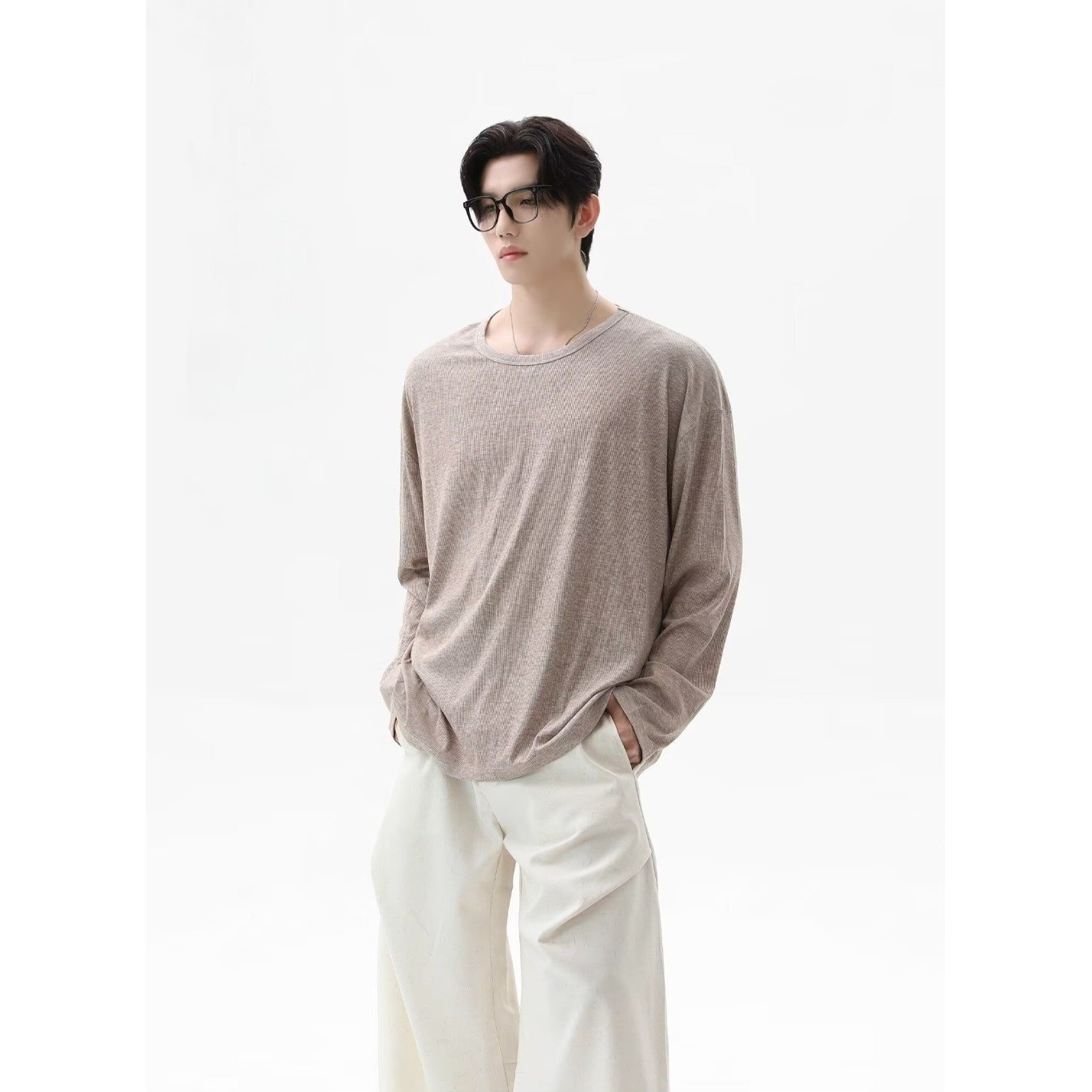 2026 Autumn New Texture Long S - Undershirt Crew Neck 评论和价格