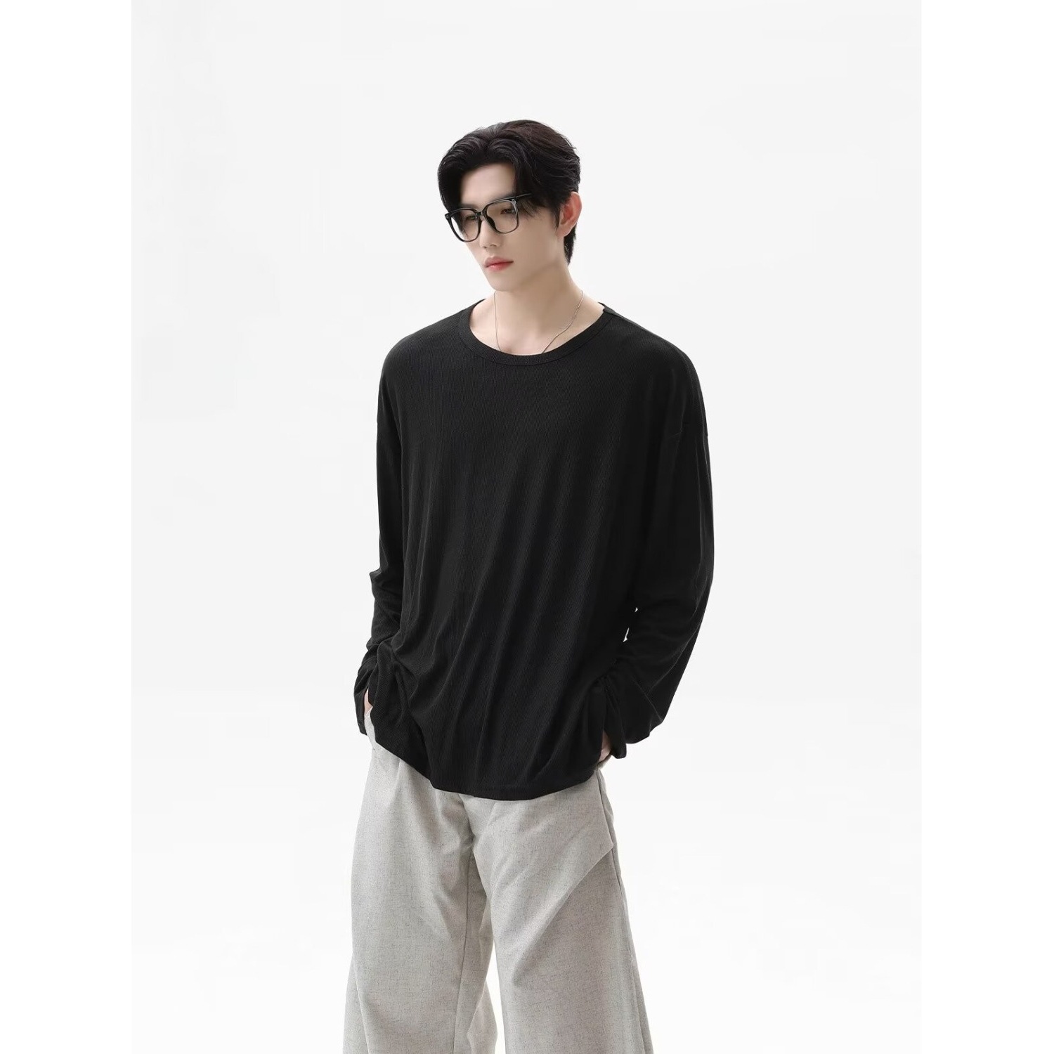 2026 Autumn New Texture Long S - Undershirt Crew Neck 评论和价格