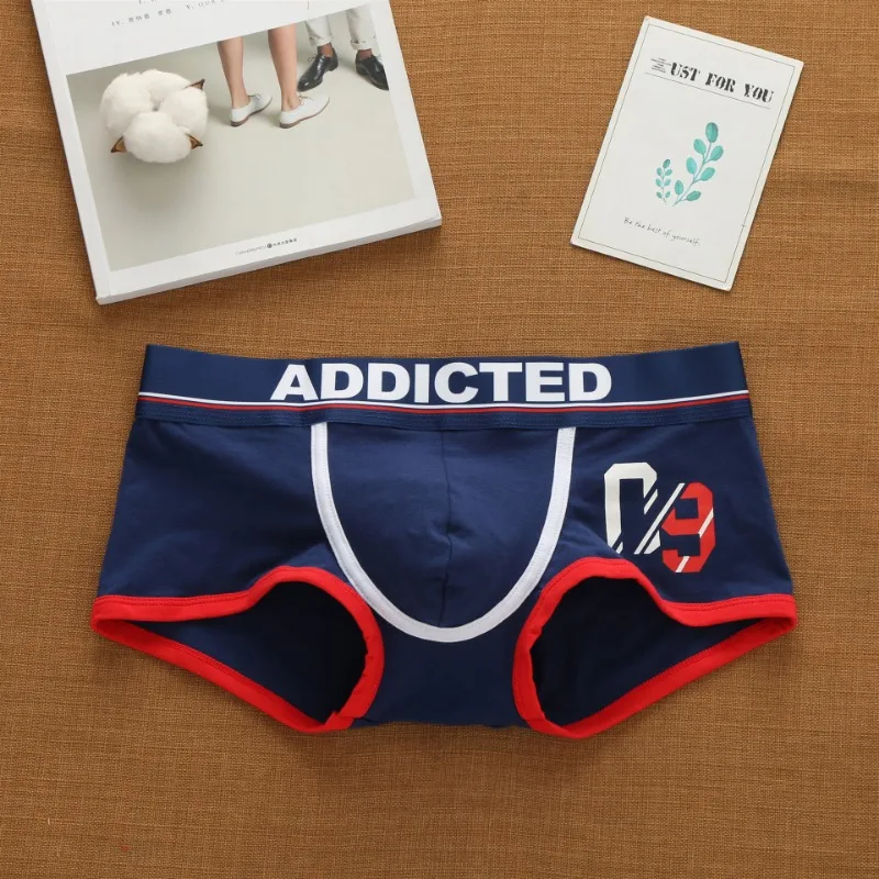 Addicted men's Korean alphabet - Boxer Brief Pack Cotton 评论和价格