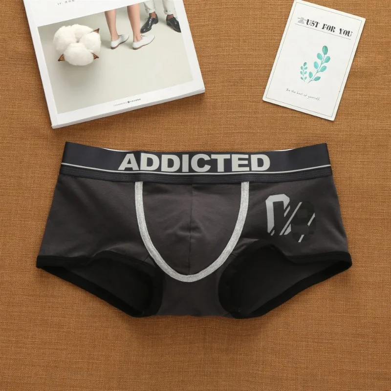 Addicted men's Korean alphabet - Boxer Brief Pack Cotton 评论和价格