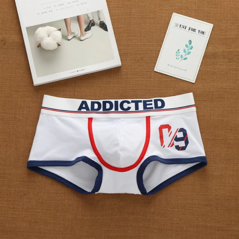Addicted men's Korean alphabet - Boxer Brief Pack Cotton 评论和价格