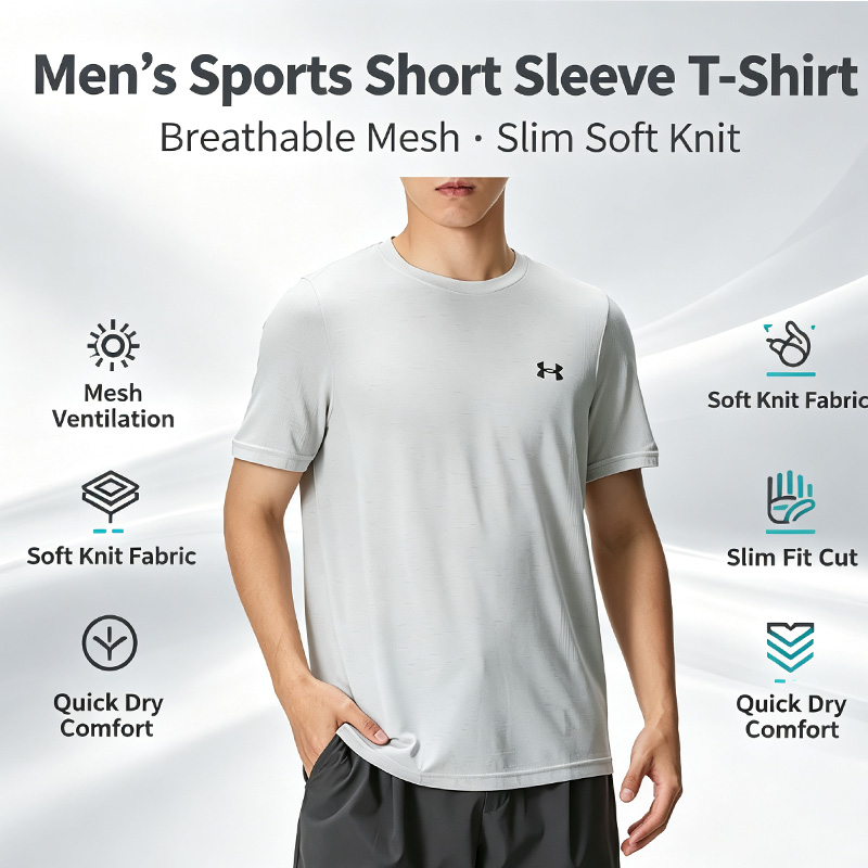 Under Armour Men Slim Fit Mesh - Undershirt Crew Neck 评论和价格