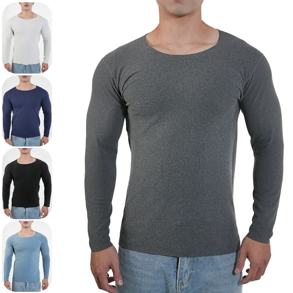 Men Thermal Underwear Long Sle - Undershirt Crew Neck 评论和价格