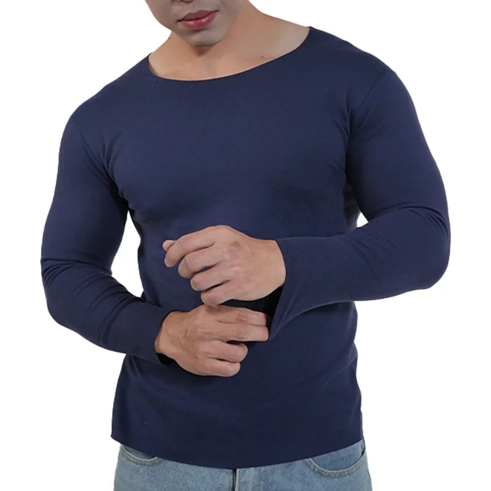 Men Thermal Underwear Long Sle - Undershirt Crew Neck 评论和价格