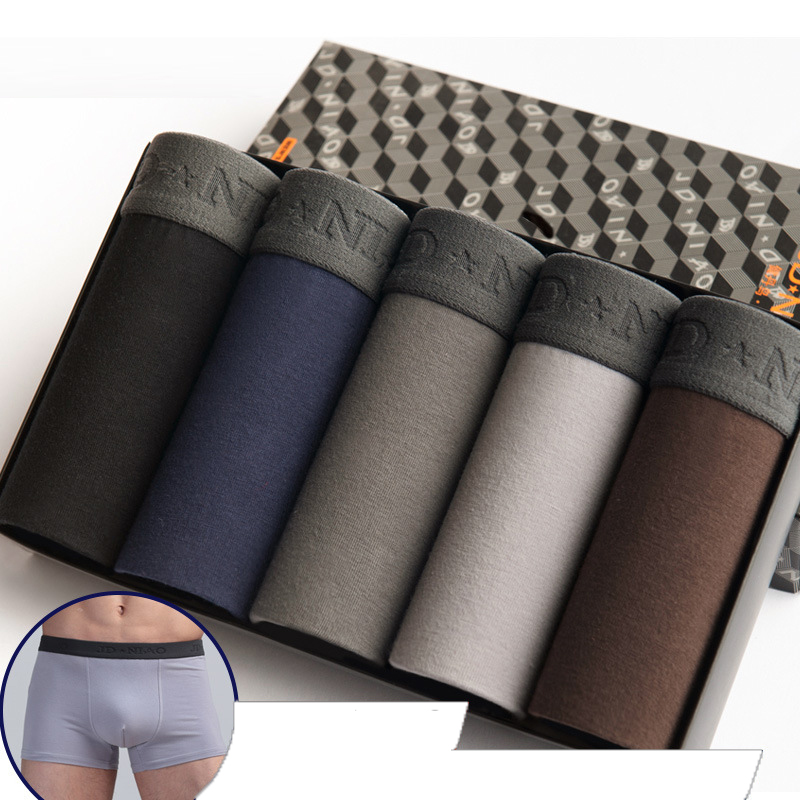 5Pcs/lot Men Underwear Cotton  - Boxer Brief Pack Cotton 评论和价格