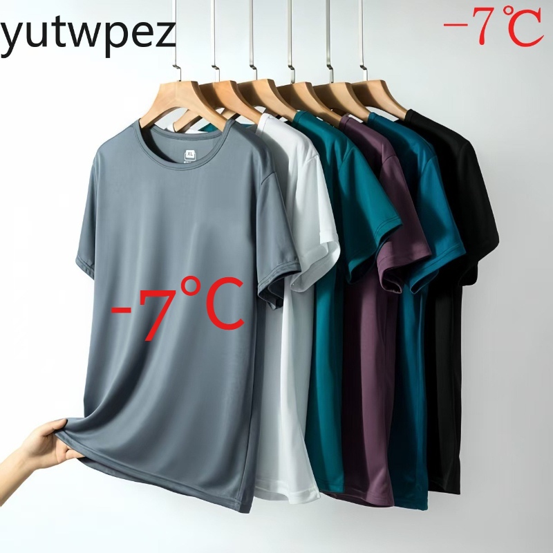 Summer Ice Silk Men T Shirt Sh - T Shirt Tight Fit 评论和价格